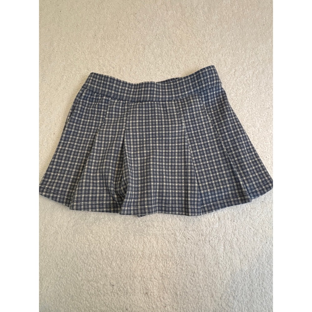 Abercrombie Kids Blue Plaid Pleated Skort Size 7/8 Girls School Preppy Skirt